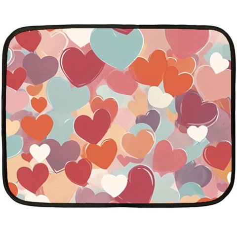 Valentines Day Hearts Romance Love Fleece Blanket (Mini) from ArtsNow.com 35 x27  Blanket