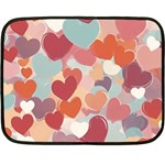 Valentines Day Hearts Romance Love Fleece Blanket (Mini)