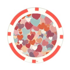 Valentines Day Hearts Romance Love Poker Chip Card Guard (10 pack) from ArtsNow.com Front