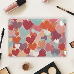 Valentines Day Hearts Romance Love Cosmetic Bag (Large) from ArtsNow.com Front