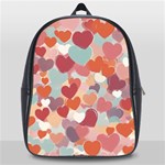 Valentines Day Hearts Romance Love School Bag (Large)