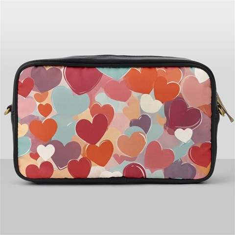 Valentines Day Hearts Romance Love Toiletries Bag (One Side) from ArtsNow.com Front