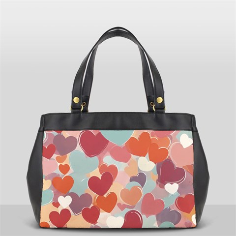 Valentines Day Hearts Romance Love Oversize Office Handbag from ArtsNow.com Front