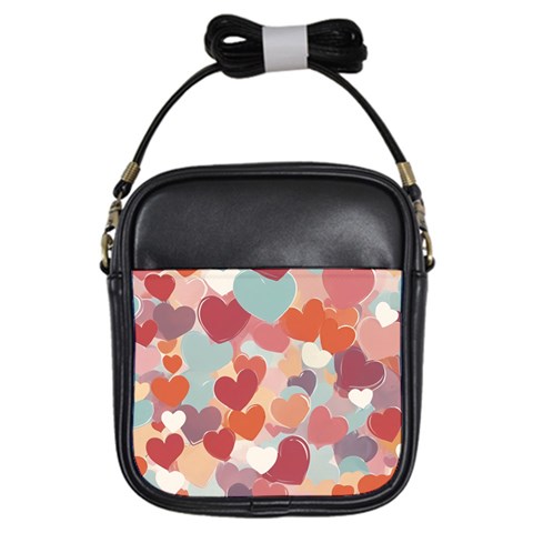 Valentines Day Hearts Romance Love Girls Sling Bag from ArtsNow.com Front