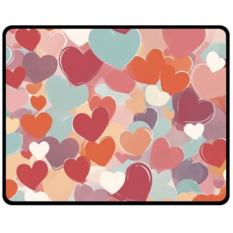 Valentines Day Hearts Romance Love Fleece Blanket (Medium) from ArtsNow.com 60 x50  Blanket Front