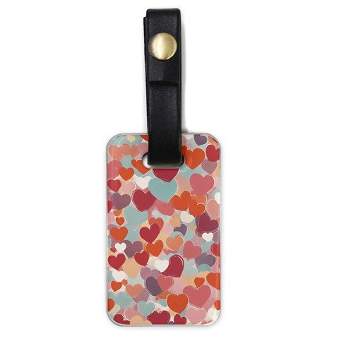 Valentines Day Hearts Romance Love Luggage Tag (one side) from ArtsNow.com Front