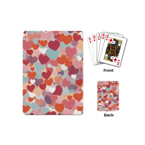 Valentines Day Hearts Romance Love Playing Cards Single Design (Mini) from ArtsNow.com Back