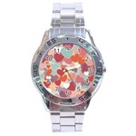 Valentines Day Hearts Romance Love Stainless Steel Analogue Watch