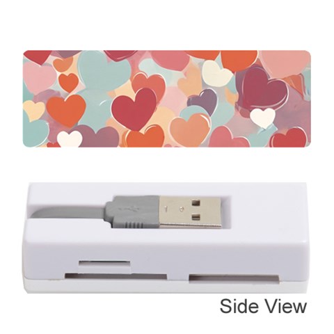 Valentines Day Hearts Romance Love Memory Card Reader (Stick) from ArtsNow.com Front