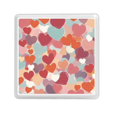 Valentines Day Hearts Romance Love Memory Card Reader (Square) from ArtsNow.com Front