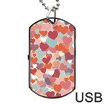 Valentines Day Hearts Romance Love Dog Tag USB Flash (One Side)