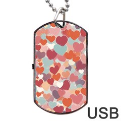 Valentines Day Hearts Romance Love Dog Tag USB Flash (Two Sides) from ArtsNow.com Front