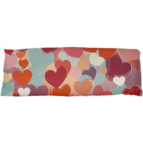 Valentines Day Hearts Romance Love 17 x47  Body Pillow Case Dakimakura (Two Sides) from ArtsNow.com Front