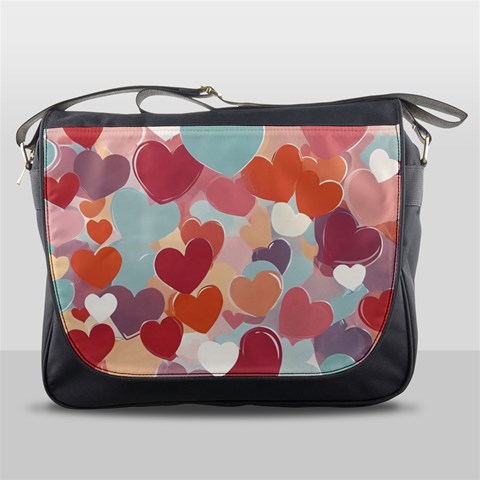 Valentines Day Hearts Romance Love Messenger Bag from ArtsNow.com Front