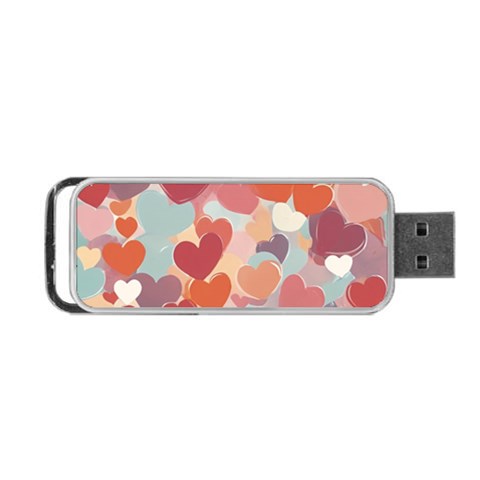 Valentines Day Hearts Romance Love Portable USB Flash (One Side) from ArtsNow.com Front