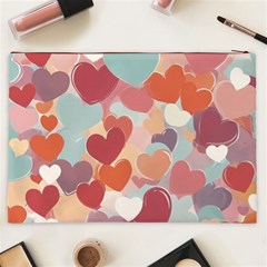 Valentines Day Hearts Romance Love Cosmetic Bag (XXL) from ArtsNow.com Back