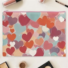 Valentines Day Hearts Romance Love Cosmetic Bag (XXXL) from ArtsNow.com Front