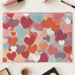 Valentines Day Hearts Romance Love Cosmetic Bag (XXXL) from ArtsNow.com Back