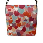 Valentines Day Hearts Romance Love Flap Closure Messenger Bag (L)