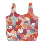 Valentines Day Hearts Romance Love Full Print Recycle Bag (L)