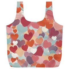 Valentines Day Hearts Romance Love Full Print Recycle Bag (XL) from ArtsNow.com Front