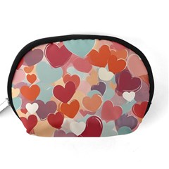 Valentines Day Hearts Romance Love Accessory Pouch (Medium) from ArtsNow.com Back