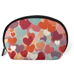 Valentines Day Hearts Romance Love Accessory Pouch (Large) from ArtsNow.com Back