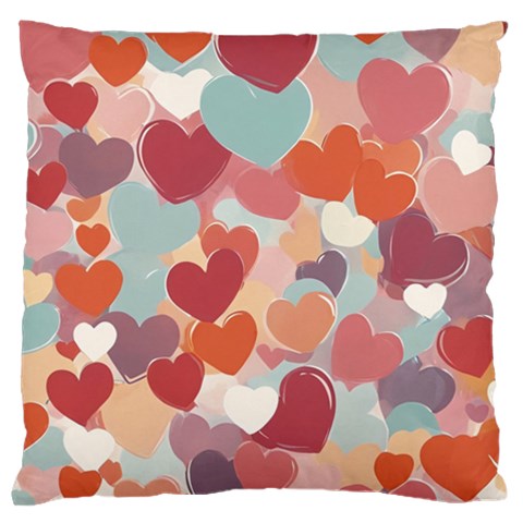 Valentines Day Hearts Romance Love Large Premium Plush Fleece Cushion Case (One Side) from ArtsNow.com Front