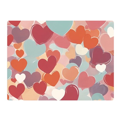 Valentines Day Hearts Romance Love Two Sides Premium Plush Fleece Blanket (Mini) from ArtsNow.com 35 x27  Blanket Front