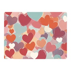 Valentines Day Hearts Romance Love Two Sides Premium Plush Fleece Blanket (Mini) from ArtsNow.com 35 x27  Blanket Back