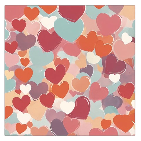 Valentines Day Hearts Romance Love Square Satin Scarf (36  x 36 ) from ArtsNow.com Front