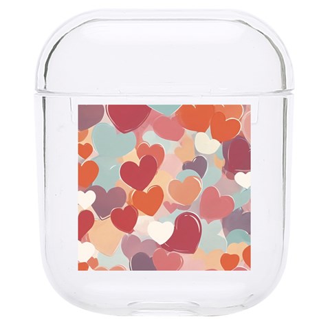 Valentines Day Hearts Romance Love Hard PC AirPods 1/2 Case from ArtsNow.com Front