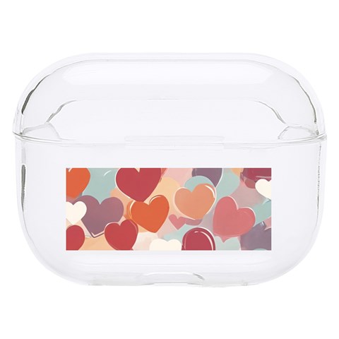 Valentines Day Hearts Romance Love Hard PC AirPods Pro Case from ArtsNow.com Front