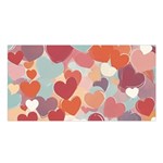 Valentines Day Hearts Romance Love Satin Shawl 45  x 80 