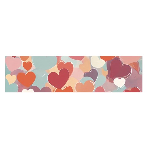 Valentines Day Hearts Romance Love Oblong Satin Scarf (16  x 60 ) from ArtsNow.com Front