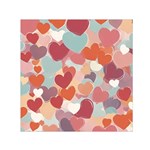 Valentines Day Hearts Romance Love Square Satin Scarf (30  x 30 )