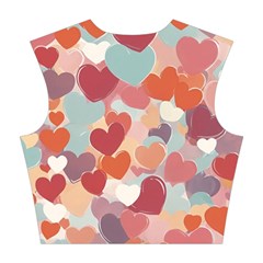 Valentines Day Hearts Romance Love Cotton Crop Top from ArtsNow.com Back