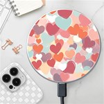 Valentines Day Hearts Romance Love Wireless Fast Charger(White)