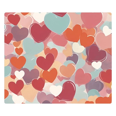 Valentines Day Hearts Romance Love Premium Plush Fleece Blanket (Small) from ArtsNow.com 50 x40  Blanket Front