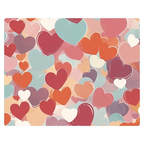 Valentines Day Hearts Romance Love Premium Plush Fleece Blanket (Medium) from ArtsNow.com 60 x50  Blanket Front