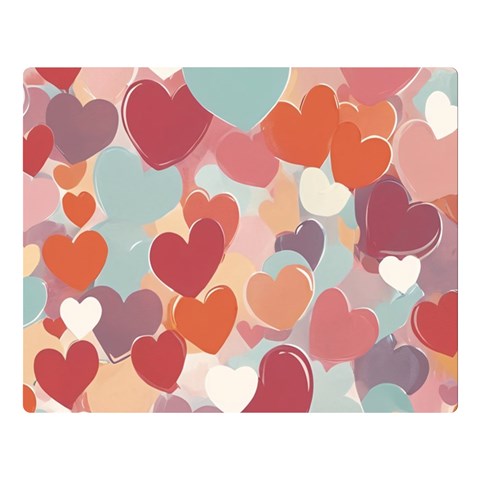 Valentines Day Hearts Romance Love Premium Plush Fleece Blanket (Large) from ArtsNow.com 80 x60  Blanket Front