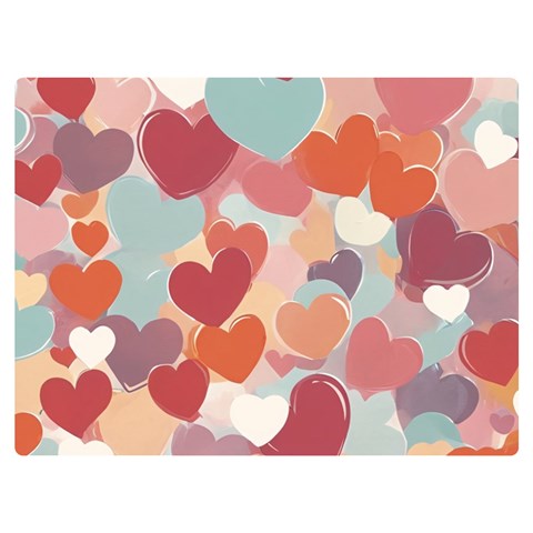 Valentines Day Hearts Romance Love Premium Plush Fleece Blanket (Extra Small) from ArtsNow.com 40 x30  Blanket Front