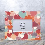 Valentines Day Hearts Romance Love White Tabletop Photo Frame 4 x6 