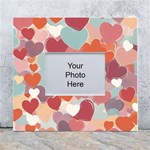 Valentines Day Hearts Romance Love White Wall Photo Frame 5  x 7 