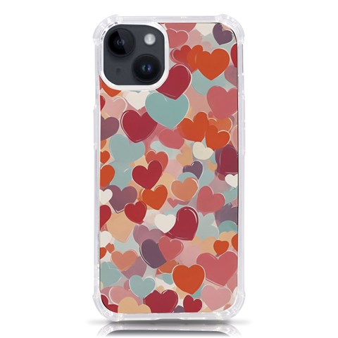 Valentines Day Hearts Romance Love iPhone 14 TPU UV Print Case from ArtsNow.com Front