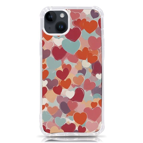 Valentines Day Hearts Romance Love iPhone 14 Plus TPU UV Print Case from ArtsNow.com Front