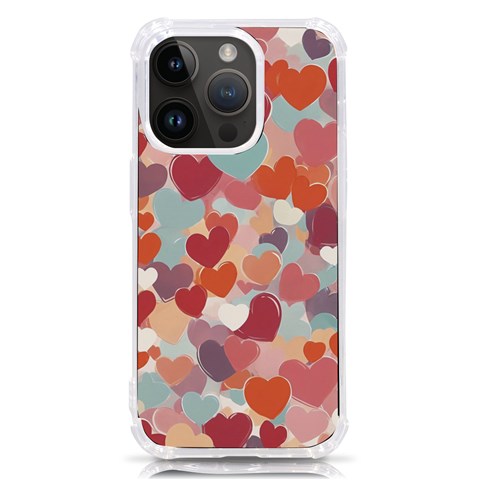 Valentines Day Hearts Romance Love iPhone 14 Pro TPU UV Print Case from ArtsNow.com Front