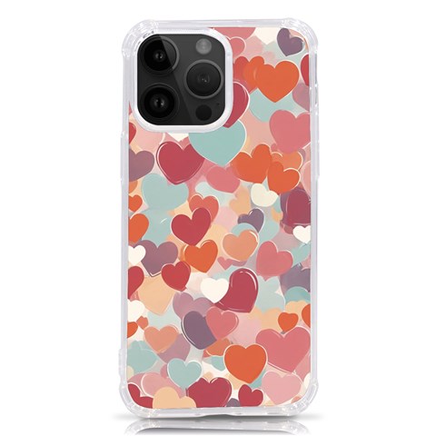 Valentines Day Hearts Romance Love iPhone 14 Pro Max TPU UV Print Case from ArtsNow.com Front