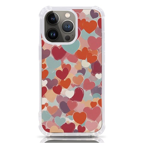 Valentines Day Hearts Romance Love iPhone 13 Pro TPU UV Print Case from ArtsNow.com Front