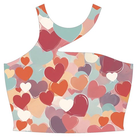 Valentines Day Hearts Romance Love Cut Out Top from ArtsNow.com Front